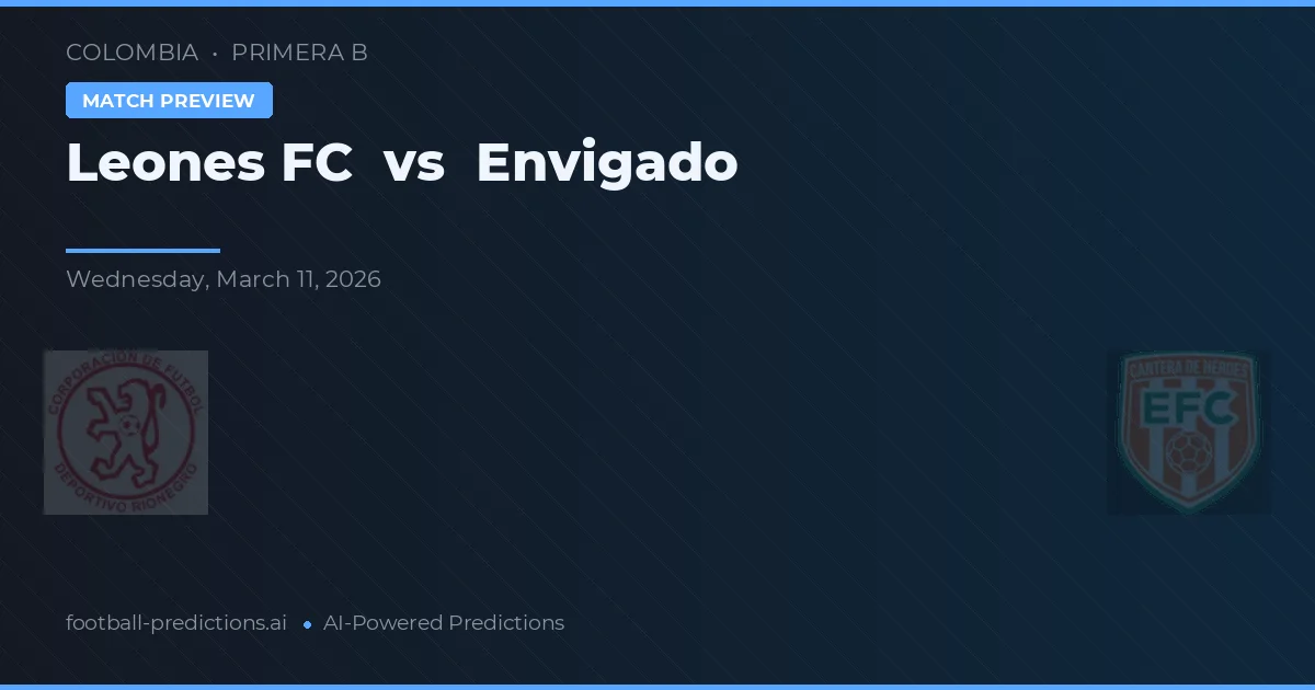 Leones FC vs Envigado — prognóstico e prévia do jogo