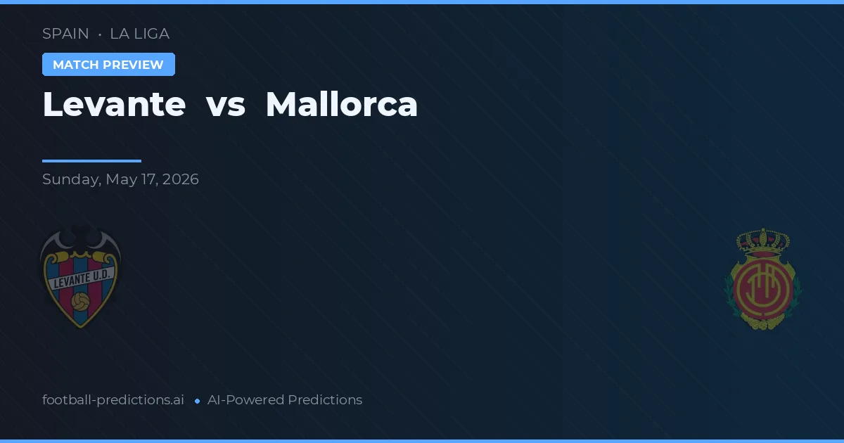 Levante vs Mallorca — prognóstico e prévia do jogo