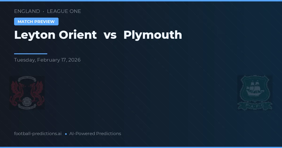 Leyton Orient vs Plymouth — prognóstico e prévia do jogo