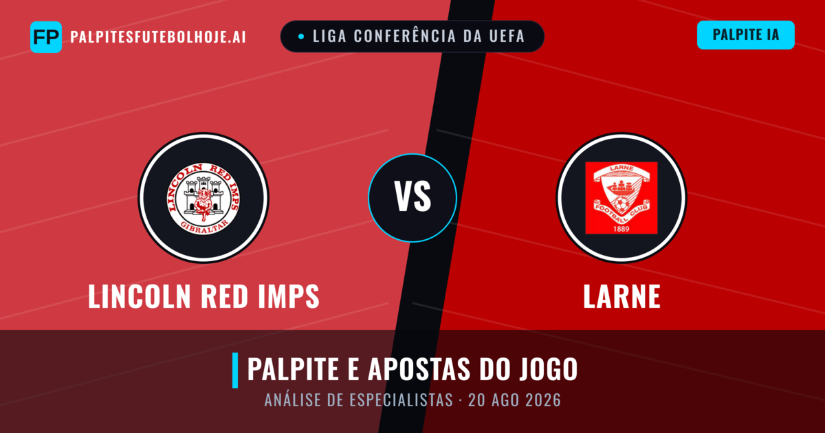 Lincoln Red Imps vs Larne — prognóstico e prévia do jogo