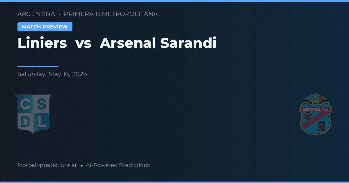 Liniers vs Arsenal de Sarandí — prognóstico e prévia do jogo