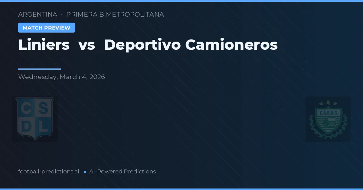 Liniers vs Deportivo Camioneros — prognóstico e prévia do jogo