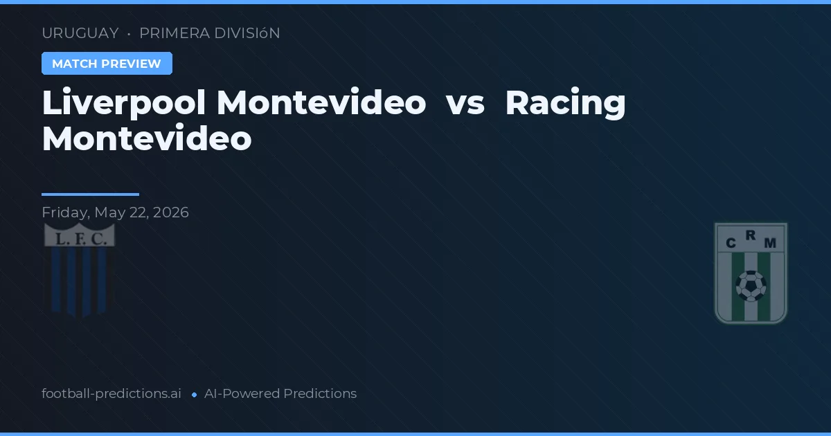 Liverpool Montevideo vs Racing Montevideo — prognóstico e prévia do jogo