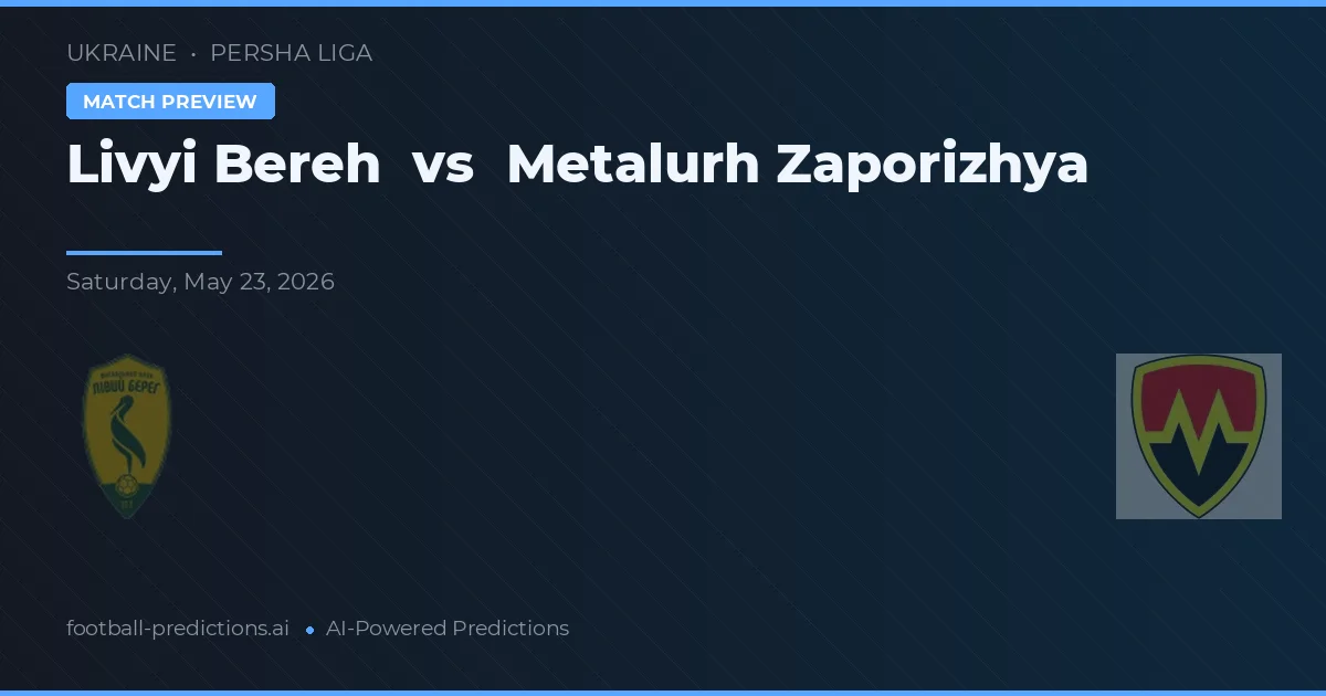 Livyi Bereh vs Metalurh Zaporizhya — prognóstico e prévia do jogo