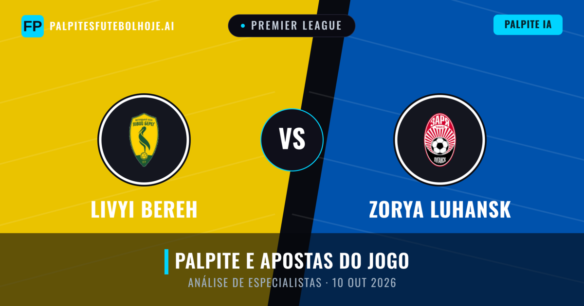 Livyi Bereh vs Zorya Luhansk — prognóstico e prévia do jogo