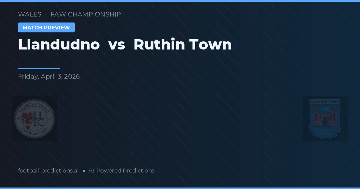 Llandudno vs Ruthin Town — prognóstico e prévia do jogo