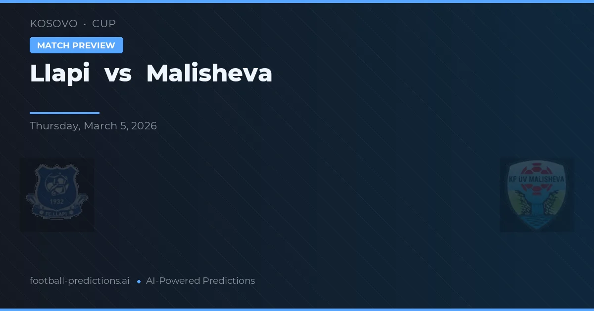 Llapi vs Malisheva — prognóstico e prévia do jogo