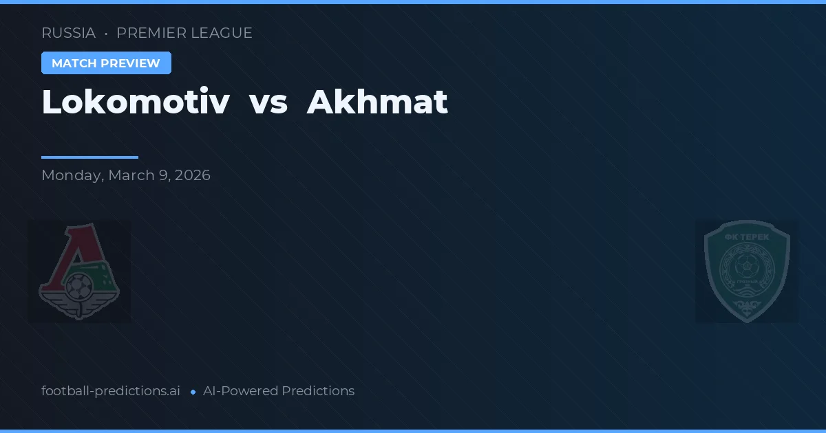 Lokomotiv vs Akhmat Grozny — prognóstico e prévia do jogo