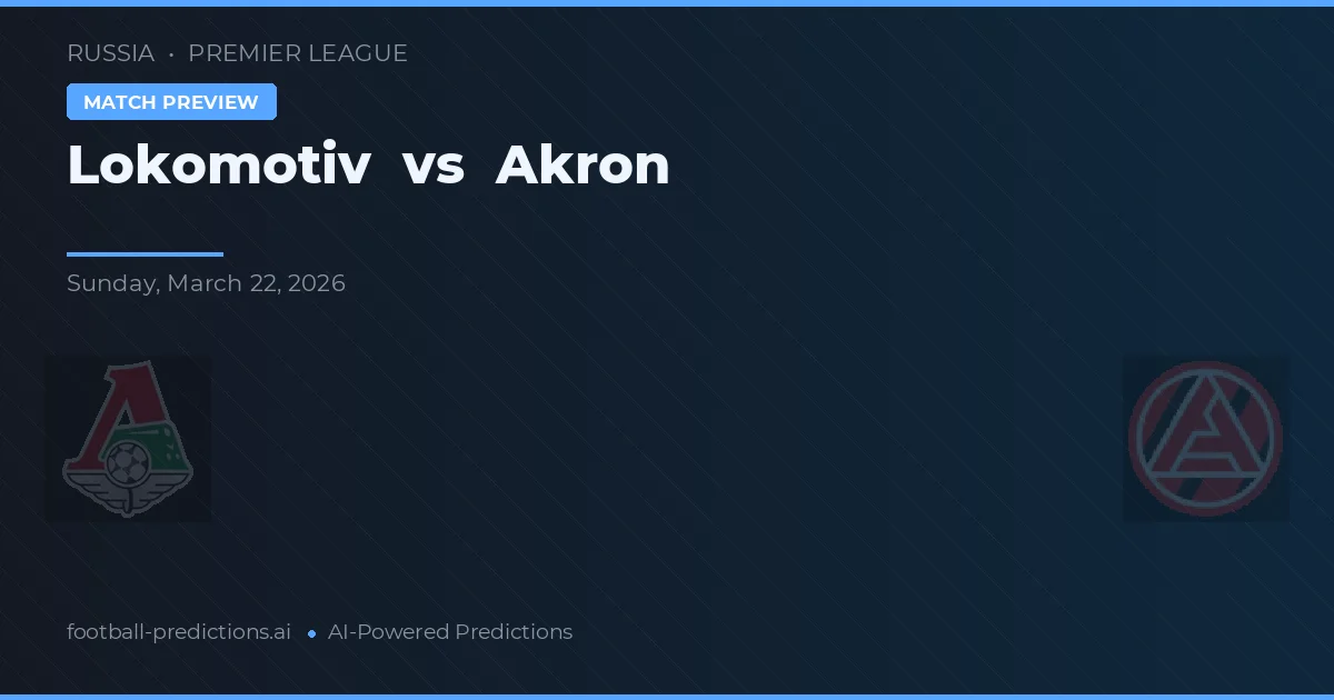 Lokomotiv vs Akron — prognóstico e prévia do jogo