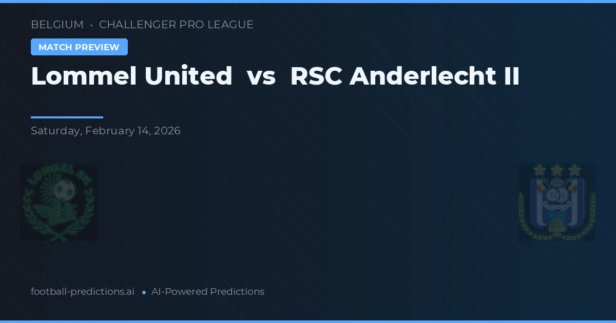 Lommel United vs RSC Anderlecht II — prognóstico e prévia do jogo