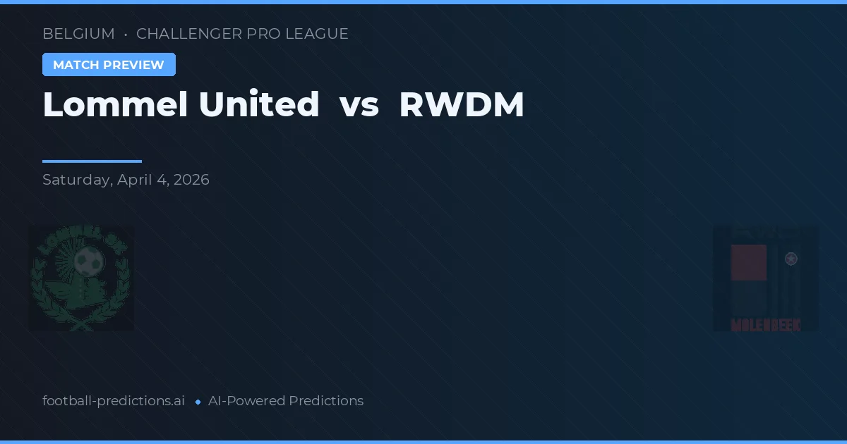 Lommel United vs RWDM — prognóstico e prévia do jogo