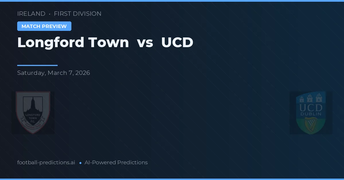 Longford Town vs UCD — prognóstico e prévia do jogo