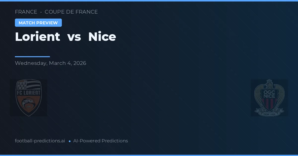 Lorient vs Nice — prognóstico e prévia do jogo