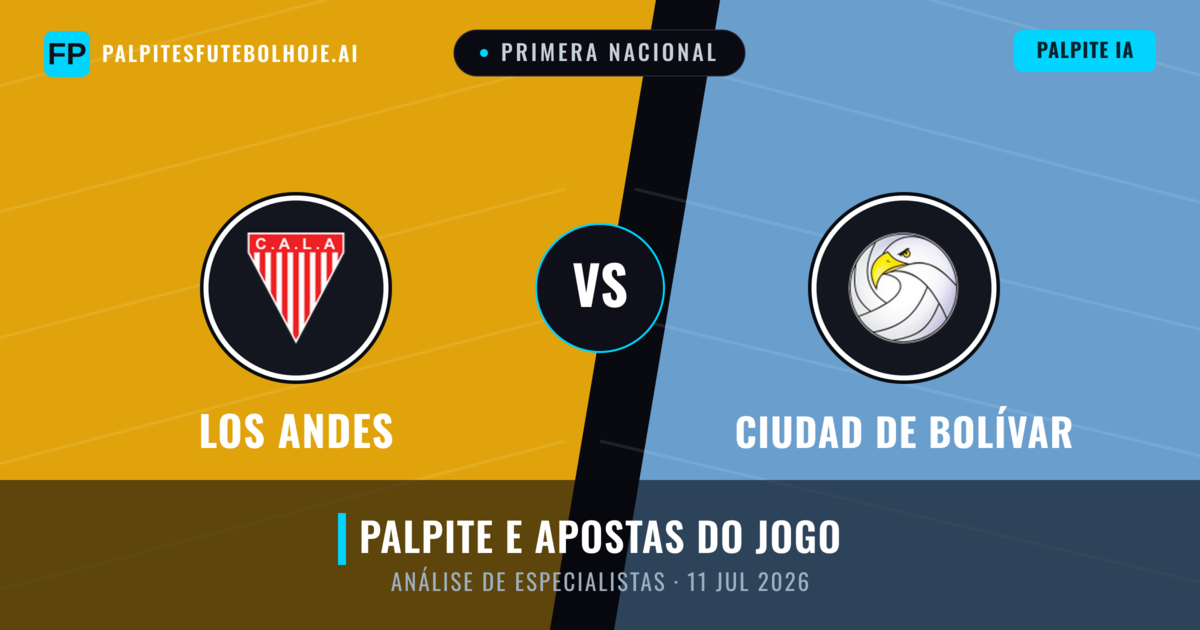 Los Andes vs Ciudad de Bolívar — prognóstico e prévia do jogo