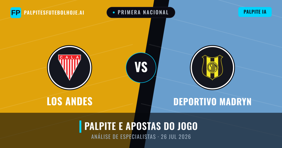 Los Andes vs Deportivo Madryn — prognóstico e prévia do jogo