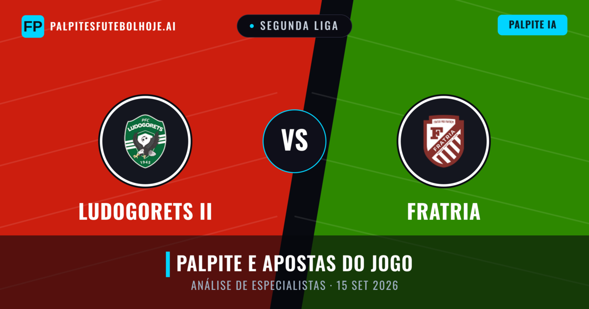 Ludogorets II vs Fratria — prognóstico e prévia do jogo
