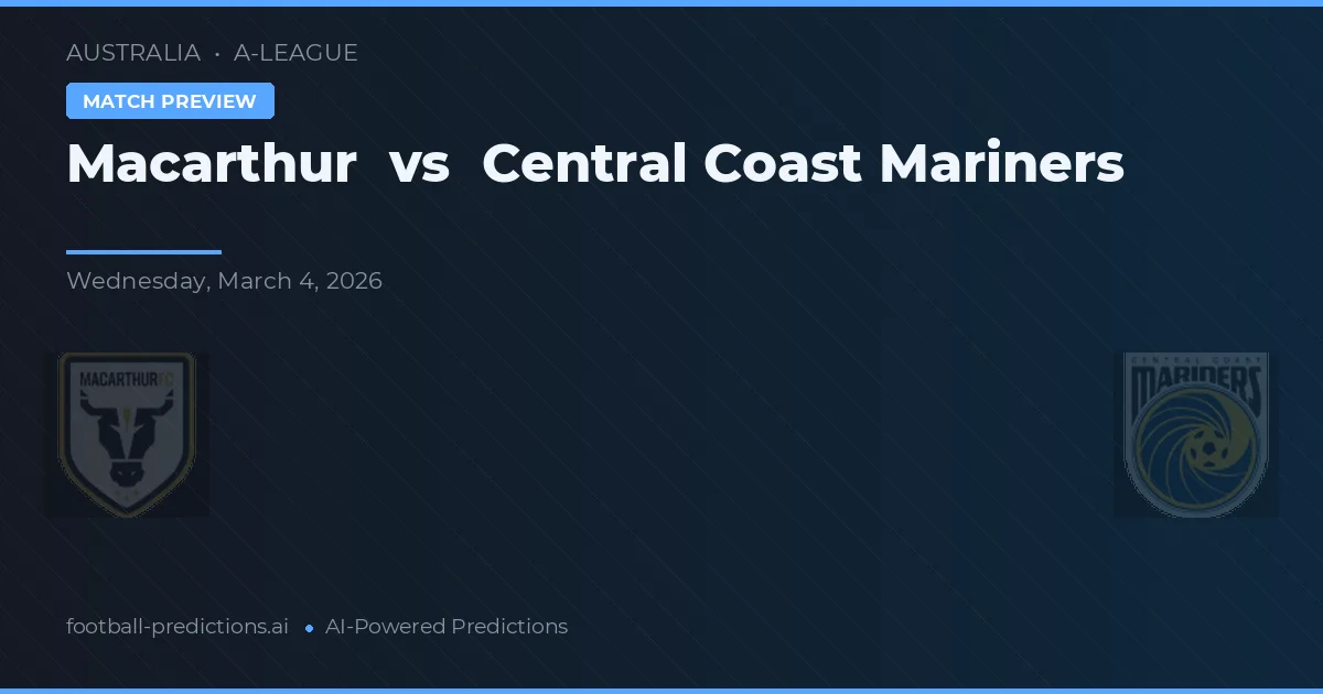 Macarthur vs Central Coast Mariners — prognóstico e prévia do jogo