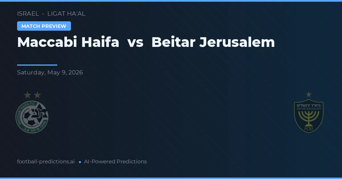 Maccabi Haifa vs Beitar Jerusalém — prognóstico e prévia do jogo