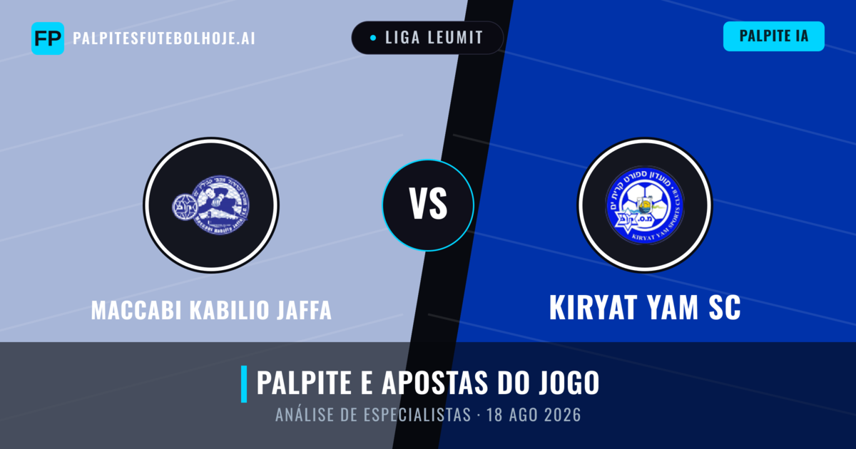 Maccabi Kabilio Jaffa vs Kiryat Yam SC — prognóstico e prévia do jogo