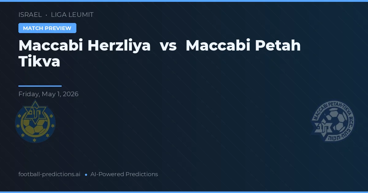 Maccabi Petah Tikva vs Maccabi Herzliya — prognóstico e prévia do jogo