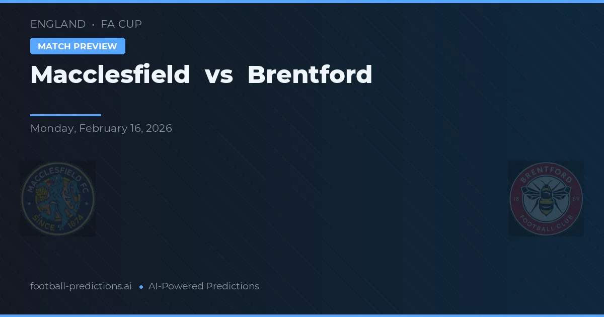 Macclesfield vs Brentford — prognóstico e prévia do jogo