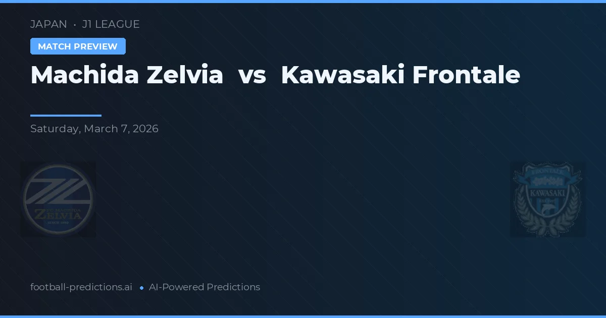 Machida Zelvia vs Kawasaki Frontale — prognóstico e prévia do jogo