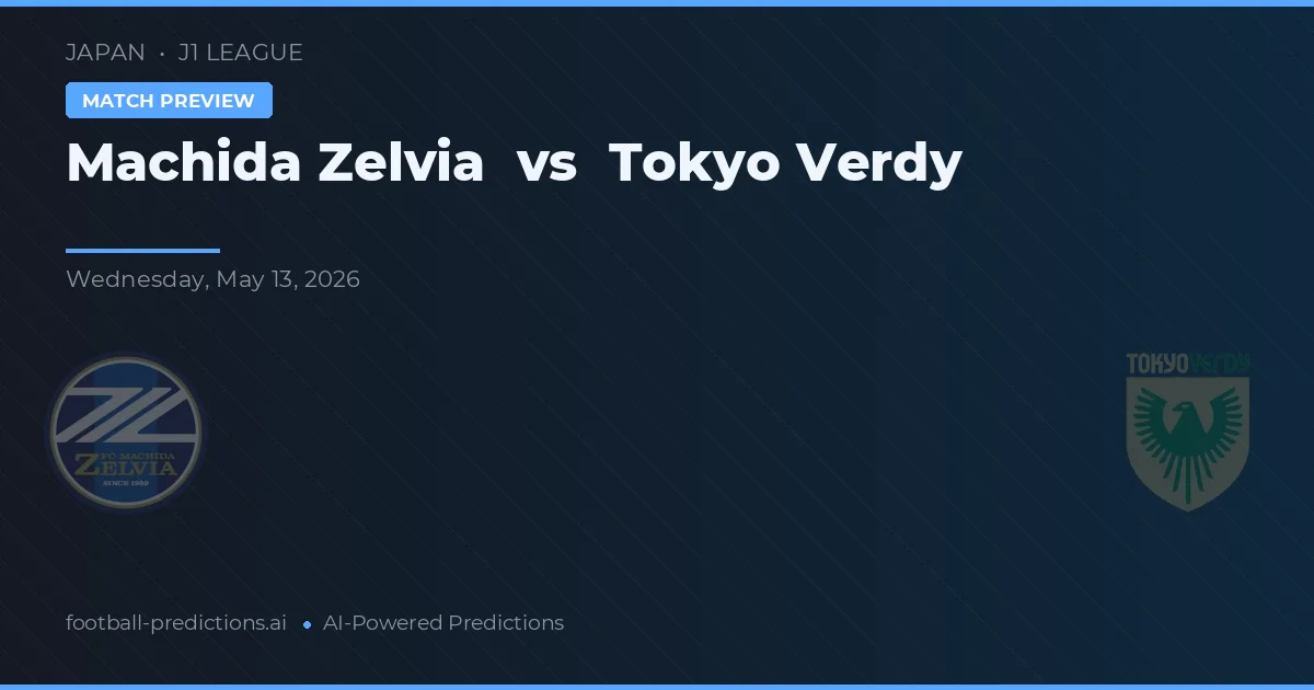 Machida Zelvia vs Tokyo Verdy — prognóstico e prévia do jogo