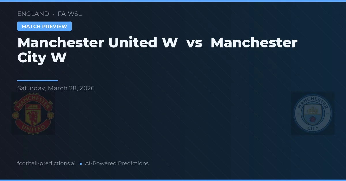 Manchester United W vs Manchester City W — prognóstico e prévia do jogo