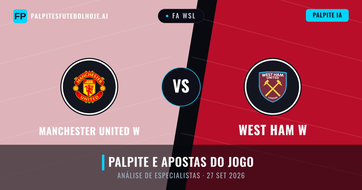 Manchester United W vs West Ham W — prognóstico e prévia do jogo