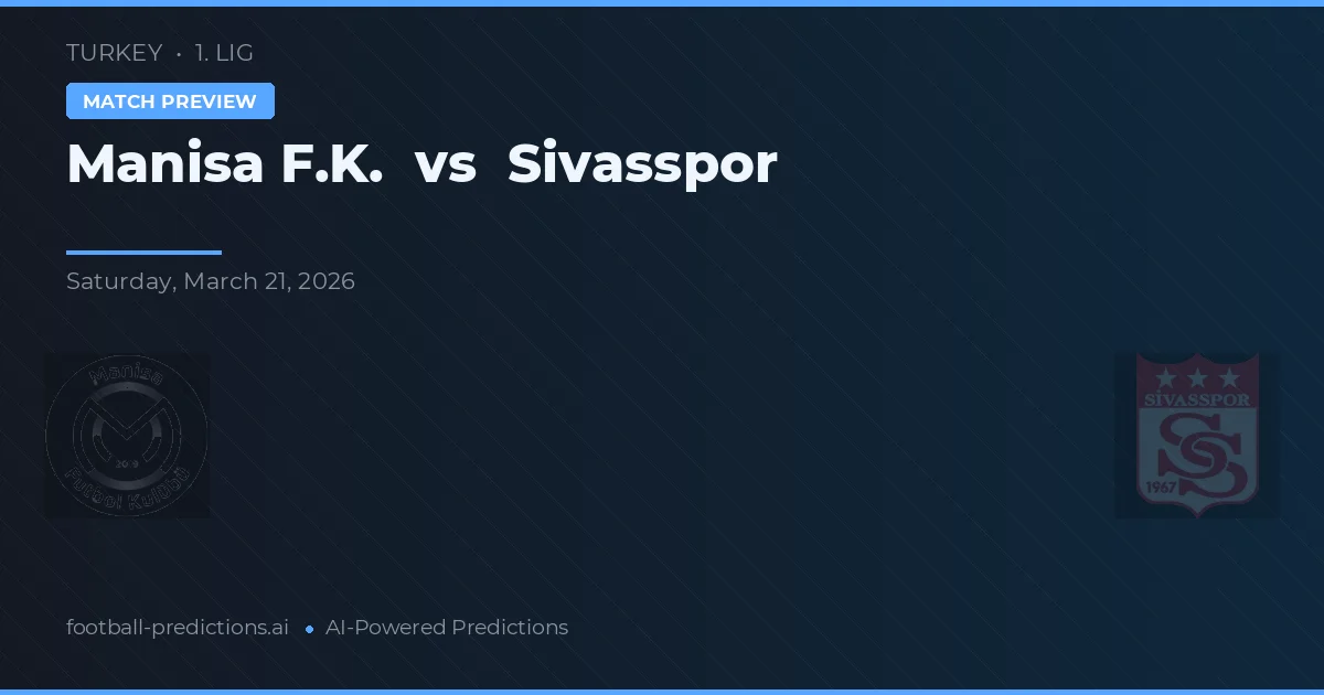 Manisa F.K. vs Sivasspor — prognóstico e prévia do jogo