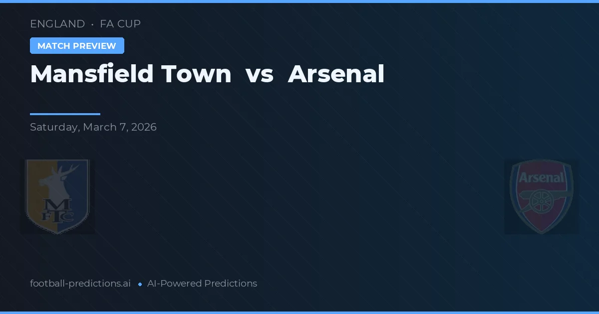 Mansfield Town vs Arsenal — prognóstico e prévia do jogo