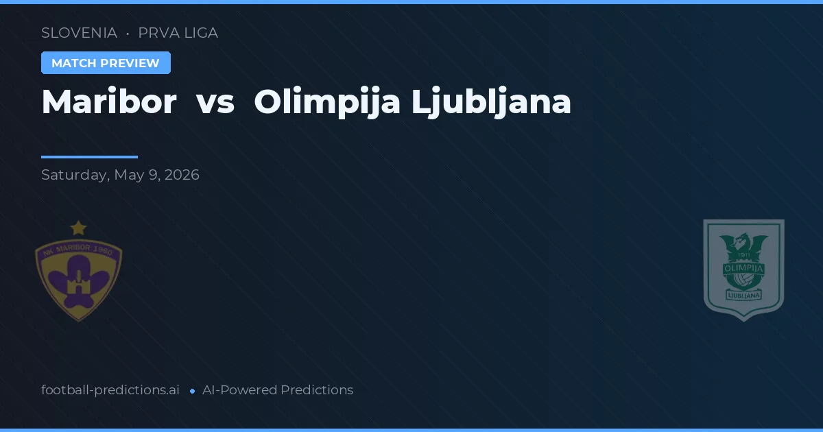 Maribor vs Olimpija Ljubljana — prognóstico e prévia do jogo