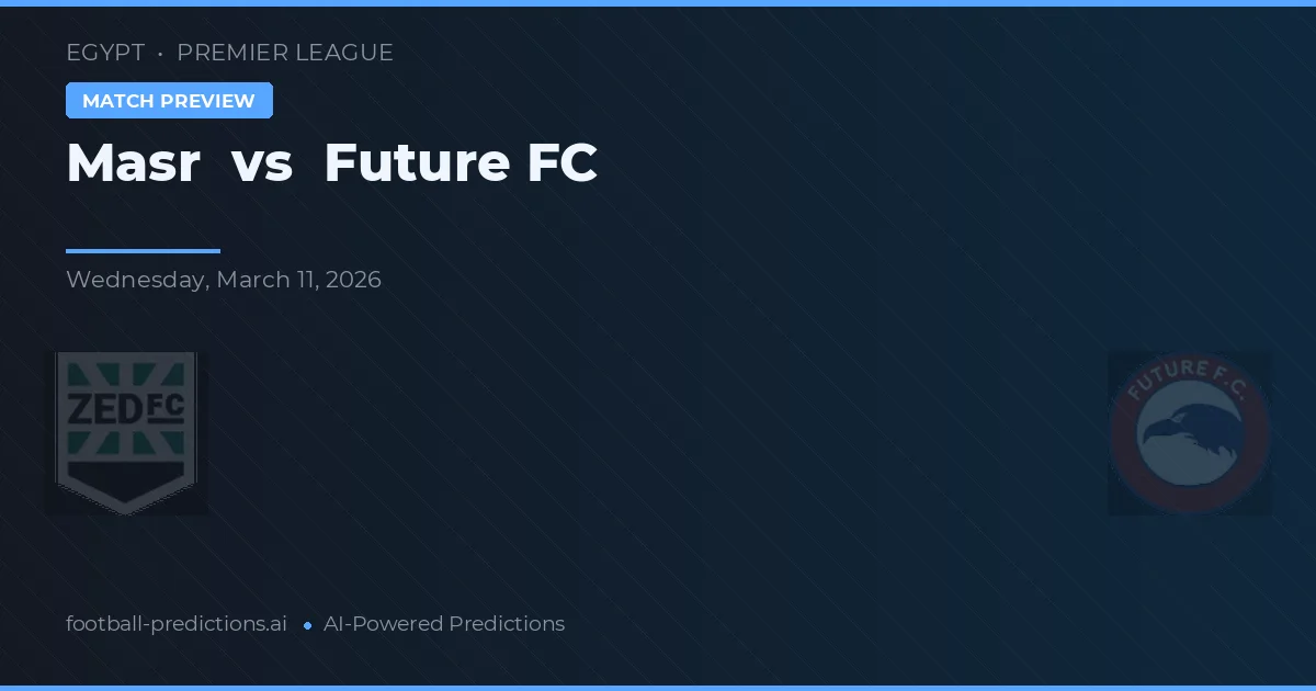 Masr vs Future FC — prognóstico e prévia do jogo