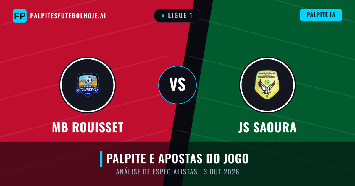 MB Rouisset vs JS Saoura — prognóstico e prévia do jogo