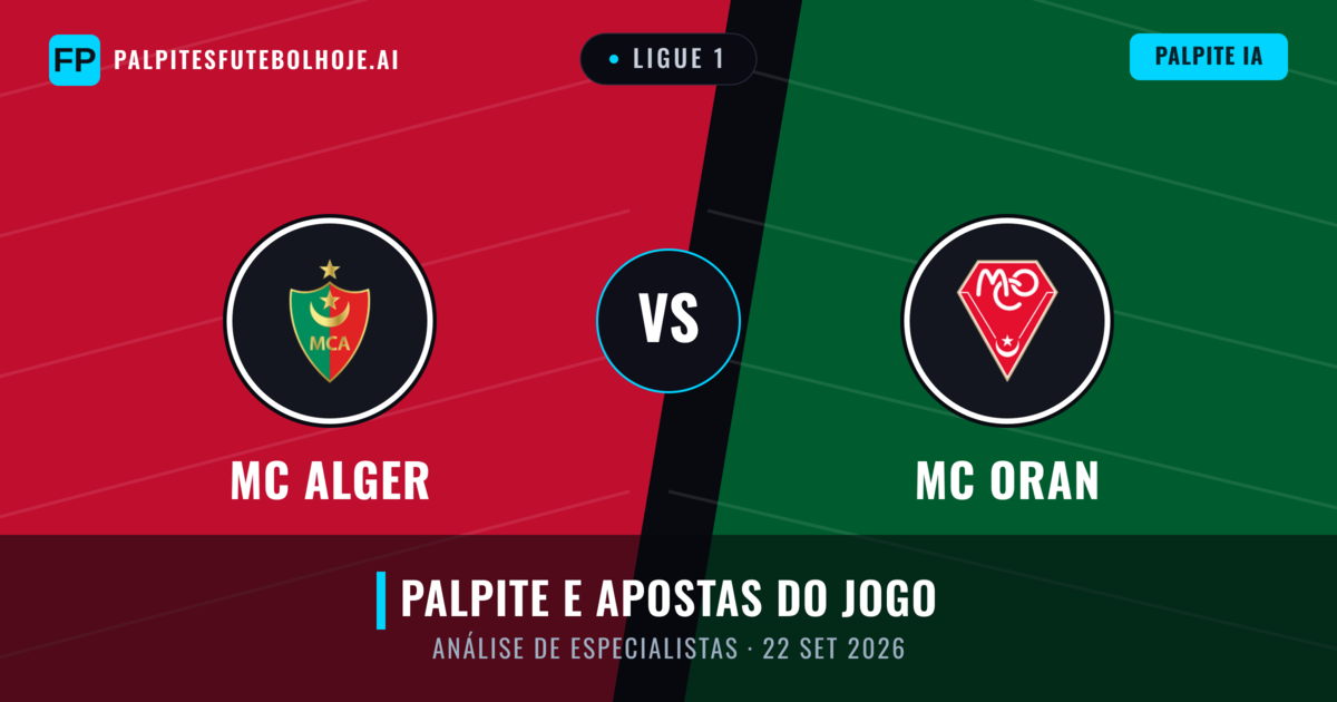 MC Alger vs MC Oran — prognóstico e prévia do jogo