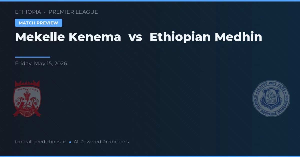 Mekelle Kenema vs Ethiopian Medhin — prognóstico e prévia do jogo