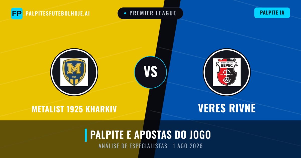 FC Kharkiv vs Veres Rivne — prognóstico e prévia do jogo