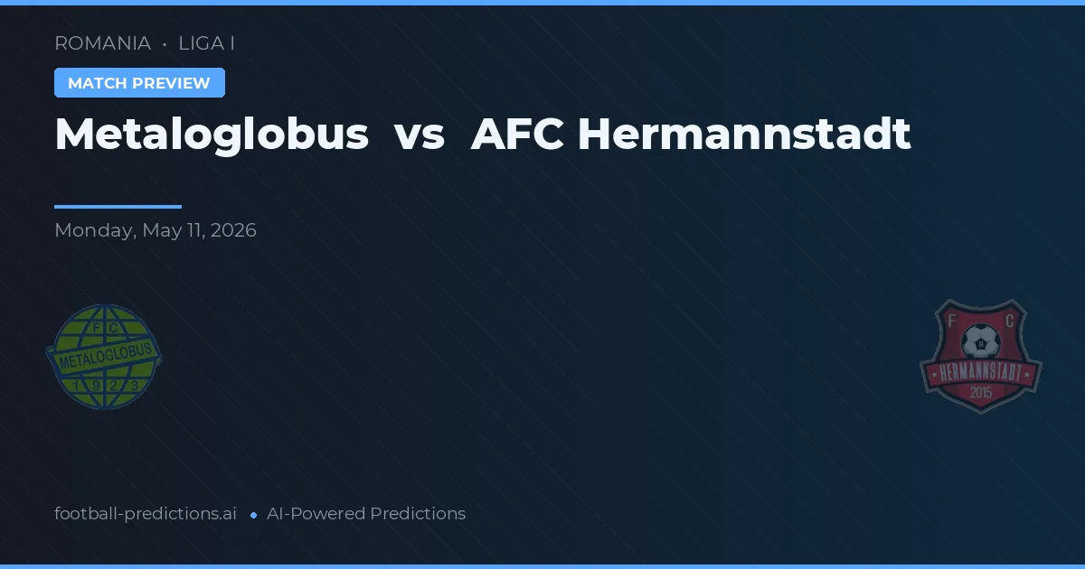 Metaloglobus vs AFC Hermannstadt — prognóstico e prévia do jogo