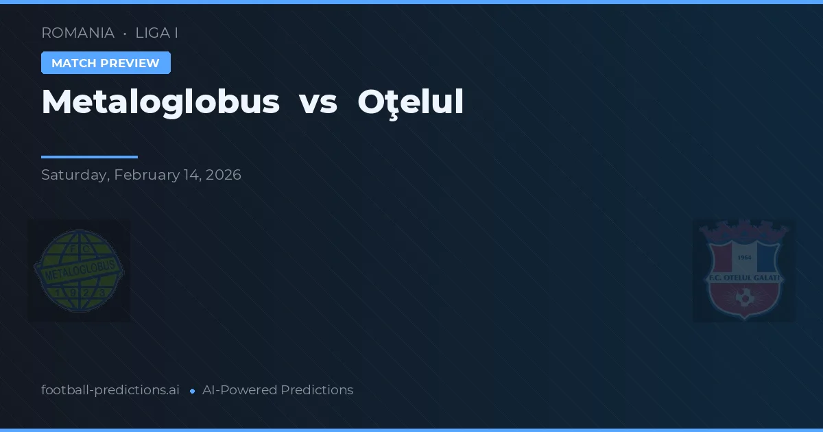 Metaloglobus vs Oţelul — prognóstico e prévia do jogo