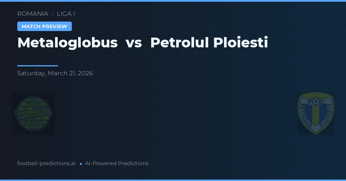 Metaloglobus vs Petrolul Ploiești — prognóstico e prévia do jogo