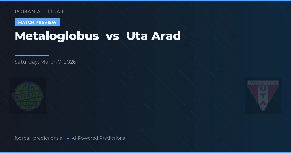 Metaloglobus vs UTA Arad — prognóstico e prévia do jogo