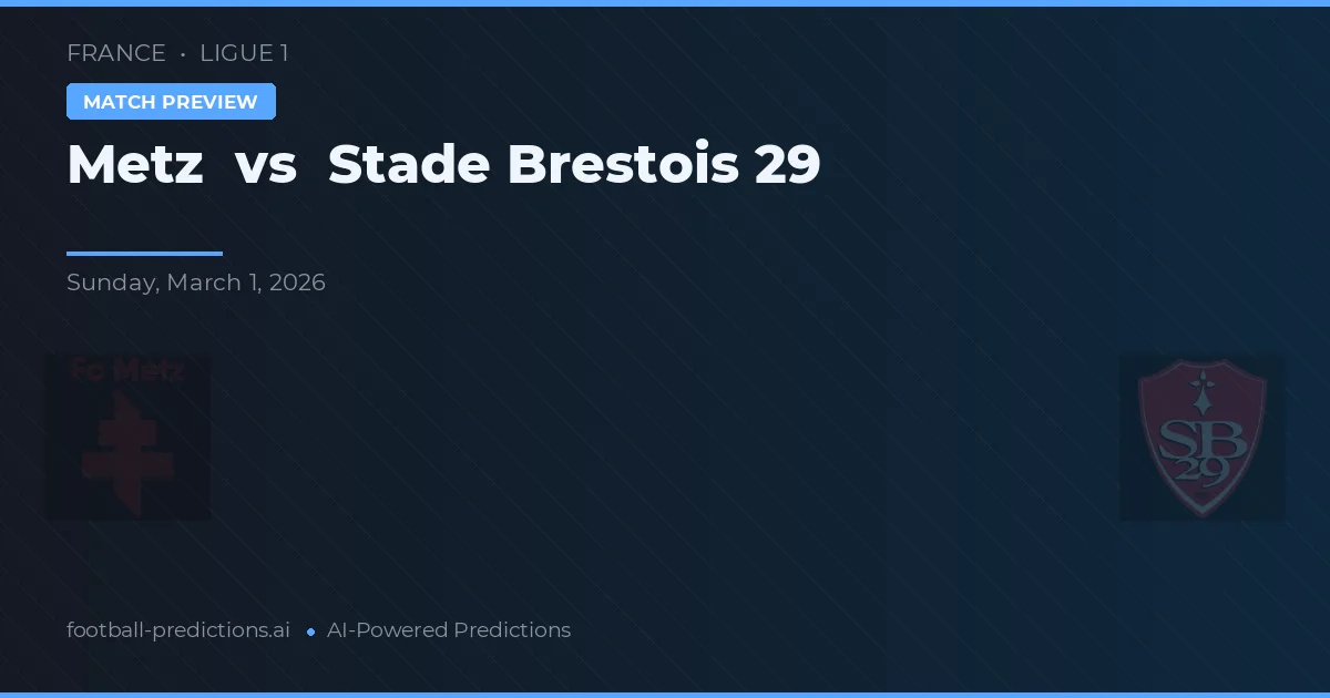 Metz vs Stade Brestois 29 — prognóstico e prévia do jogo