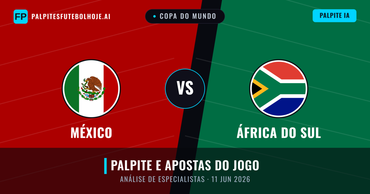 México vs África do Sul — prognóstico e prévia do jogo