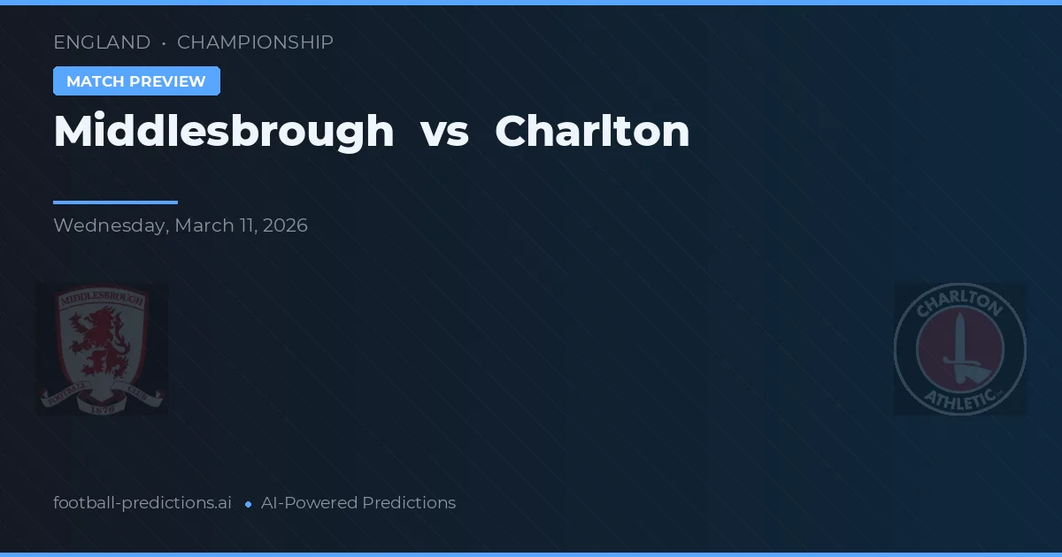 Middlesbrough vs Charlton — prognóstico e prévia do jogo