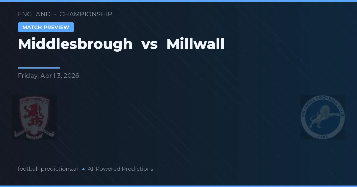 Middlesbrough vs Millwall — prognóstico e prévia do jogo