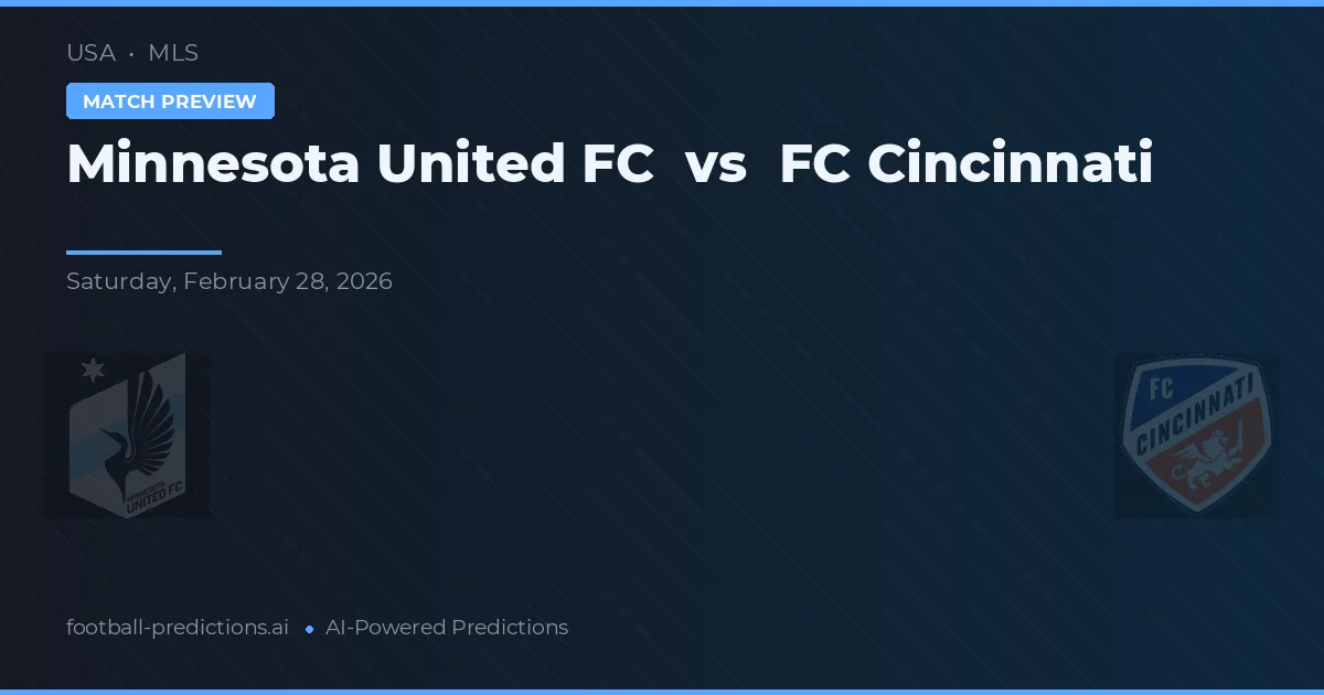 Minnesota United FC vs FC Cincinnati — prognóstico e prévia do jogo