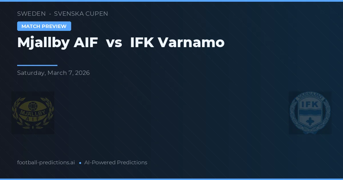 Mjällby AIF vs IFK Värnamo — prognóstico e prévia do jogo