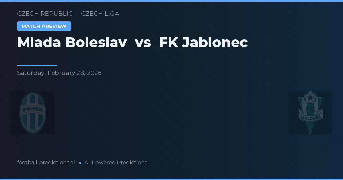 Mladá Boleslav vs FK Jablonec — prognóstico e prévia do jogo