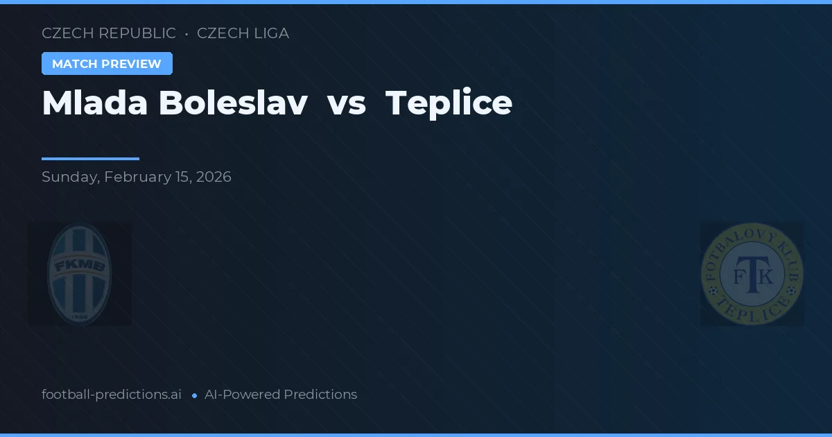Mladá Boleslav vs Teplice — prognóstico e prévia do jogo