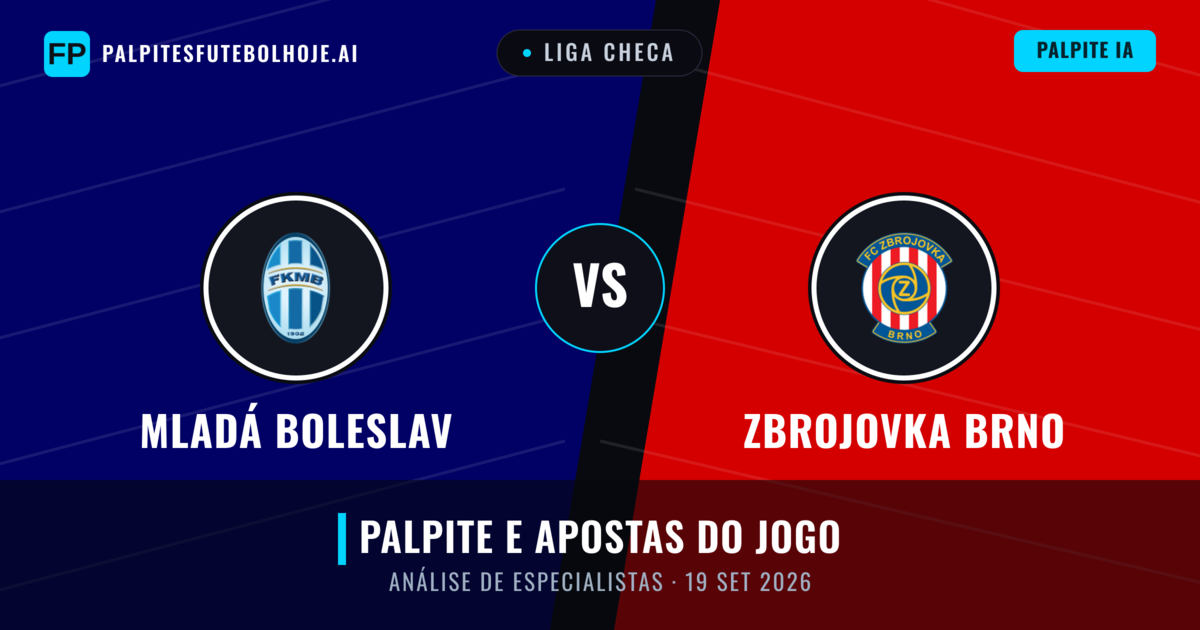 Mladá Boleslav vs Zbrojovka Brno — prognóstico e prévia do jogo